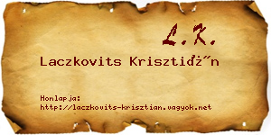 Laczkovits Krisztián névjegykártya