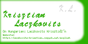 krisztian laczkovits business card